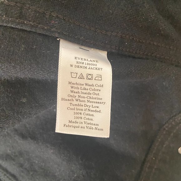 Everlane The Denim Jacket in Black Size XL - Picture 6 of 7